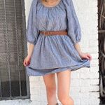 Joe Fresh  blue western boho mini denim dress sz s  Photo 3