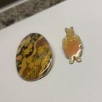 Lot Of 2 Easter Holiday Costume Brooch Pin Easter Egg / Bunny Enamel Photo 0