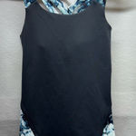 Gaiam ‎ Women's Gray Tank Top with Blue Accents Photo 0