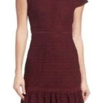 Foxiedox New $163 Nordstrom  Open Back Ellie Dress Fit and Flare Lace in Burgundy Photo 0