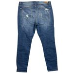 Judy Blue Jeans 1X Blue Skinny Fit Leopard Cheetah Patch Distressed JB8265MD Photo 1