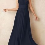 David's Bridal AW Dorian Bridesmaid Prom Formal Occasion Wedding Guest Dress, Dark Navy, 10 Photo 3