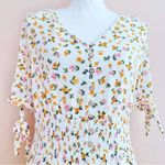 Reborn J White Pink & Yellow Floral Print Pleated Dress. Size 1X Photo 4