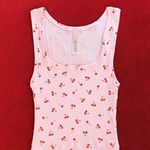 SKIMS  cotton rib tank in cherry print size XS Photo 0