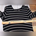 Arizona Jeans Arizona Jean CO. Dress 3/4 Sleeve Black White Striped Dress Photo 5