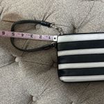 Striped Leather Wristlet Black Photo 9