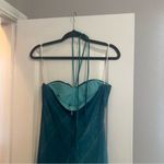 Jump  Strapless Teal Ombre Dress Photo 6