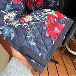 North Style Navy Blue Cottagecore Floral Quilted Lightweight Reversible Jacket Size XL Photo 2