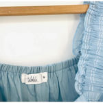 TALULAH  cottagecore coastal pinstripe babydoll tank top sky blue size M Photo 6