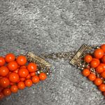 Orange Beaded Necklace & Earring Set Photo 6