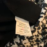 Virgo Petite Sheath Dress V Neck Sleeveless Houndstooth Black White 14P Photo 3