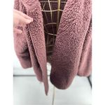 PINK - Victoria's Secret Victoria’s Secret PINK Hooded Mauve Teddy Open Jacket Size Medium/ Large Photo 7