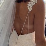 Stella York 6064 style wedding dress mermaid lace straps zip up bustles Size 6 Photo 12