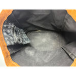 Vintage Tote Bag‎ Leather Trimmed Accents Travel Purse Green Photo 11