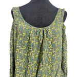 prAna  Size Medium  Top Blouse Cold Shoulder Floral Photo 1