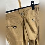 BCBGMAXAZRIA NWOT BCBG Linen blend Straight Leg Brown Pants Size 4 Button Photo 4
