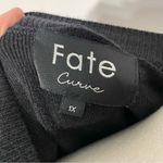 FATE CURVE Velvet Puff Sleeve Sleeve Sweater Black Size 1X Photo 6