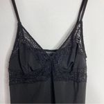 Y2K Black Lace Trim Cami Tank Top Size Large Photo 2