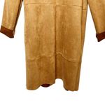 ZARA Tan Faux Suede Blogger Favorite Longline Women’s Coat Sz S Photo 11