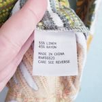 Anthropologie C&C California Linen Blend Palm Leaf Buttondown Shirt Photo 4