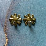 Yellow Flower Stud Earrings Rhinestone Daisy Girlhoodcore Retro Mod Jewelry Y2K Photo 4