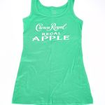 Crown Royal Regal Apple Women's Bright Green Logo Graphic Tank Top GUC Photo 4
