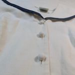 Laura Ashley Vintage Sailor Dress – Cream Linen Cotton Pleated Midi UK10 US6 Photo 6