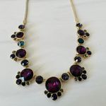 Nine West Rhinestone Bauble Multicolored and Gold Chain Necklace Photo 2