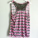 Bobbie & Brooks Bobbie Brooks Chevron Print Rear Lace Back Tank 2X Photo 1