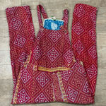 NWT Sevya Handmade Kantha Overalls Red Photo 0