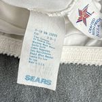 Vintage Sears Half Slip Satin White Size Large Walking Slit Slippery Shiny USA Photo 7