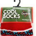 Doritos Crew Socks Mens Womens Christmas Holiday Snowflakes Fun Novelty Gift Black Photo 1