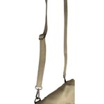 Kenneth Cole  Reaction Fold Over Purse Handbag Crossbody Faux Leather Tan Cream Photo 4