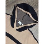 Cyrus  Dark Beige Black Stripe Hooded Sweater Pullover Size Large Photo 1