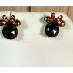 EUC Disney X Kate Spade New York Minnie Studs Earrings Cubic Zirconia Enamel Gold Photo 2