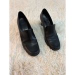 Franco Sarto  leather‎ Block Heel Loafers Black Shoes Women's Size 6.5M Euro 37 Photo 1