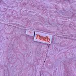 Tianello Pink Paisley Embroidered Fringe Bohemian Tapestry Light Jacket Photo 7