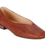 Frye Claire Ballet Flat Leather Cognac Cabrast color brown size 8.5 fits 9 Photo 0