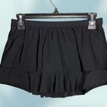 Aqua Green  Black Swim Hipster Elastic Waist Skirt Small Photo 0
