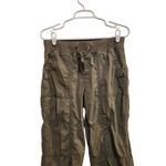 Dip Sage Green Drawstring Pull On Straight Leg Lightweight Cargo Pants Size 6 Photo 1
