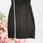 Ralph Lauren Black Gathered Cocktail Dress with Keyhole Neckline~ Size 12 Photo 4