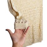 Pink Rose  Cream‎ Crochet Scoop Neck Pullover Sweater Womens Large Feminine Boho Photo 5