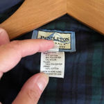 Pendleton Women’s  flannel lined navy blue sleeveless vest Large Photo 5