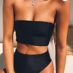 Seina Strapless black High Waisted Bikini SET Photo 0