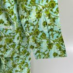 Vintage 70s Paisley Sleep Set Petite Psychedelic Dagger Collar Green Pajamas Size L Photo 5