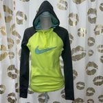 Nike Therma Fit Neon Highlighter Sweatshirt Hoodie Small RARE Yellow Photo 8