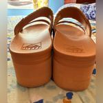 REEF 7.5 Cushion Vista Higher Sandal Slides in Natural Raffia EUC Photo 6