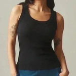 American Giant Ribbed Tank Top Black Scoop Neck Racerback Size M Made in USA Size M Photo 0