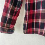Woolrich  Sz M Womens Red Plaid Flannel 100% Cotton Button Down Shirt Photo 3