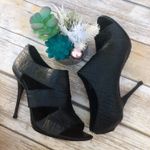 Elizabeth and James Black Croc Heels Photo 3